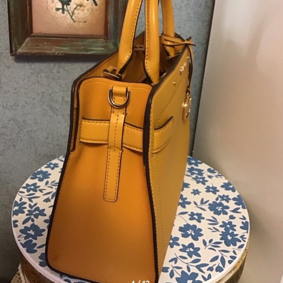 Michael kors Rayne Saffiano leather satchel in Marigold - Picture 5 of 16
